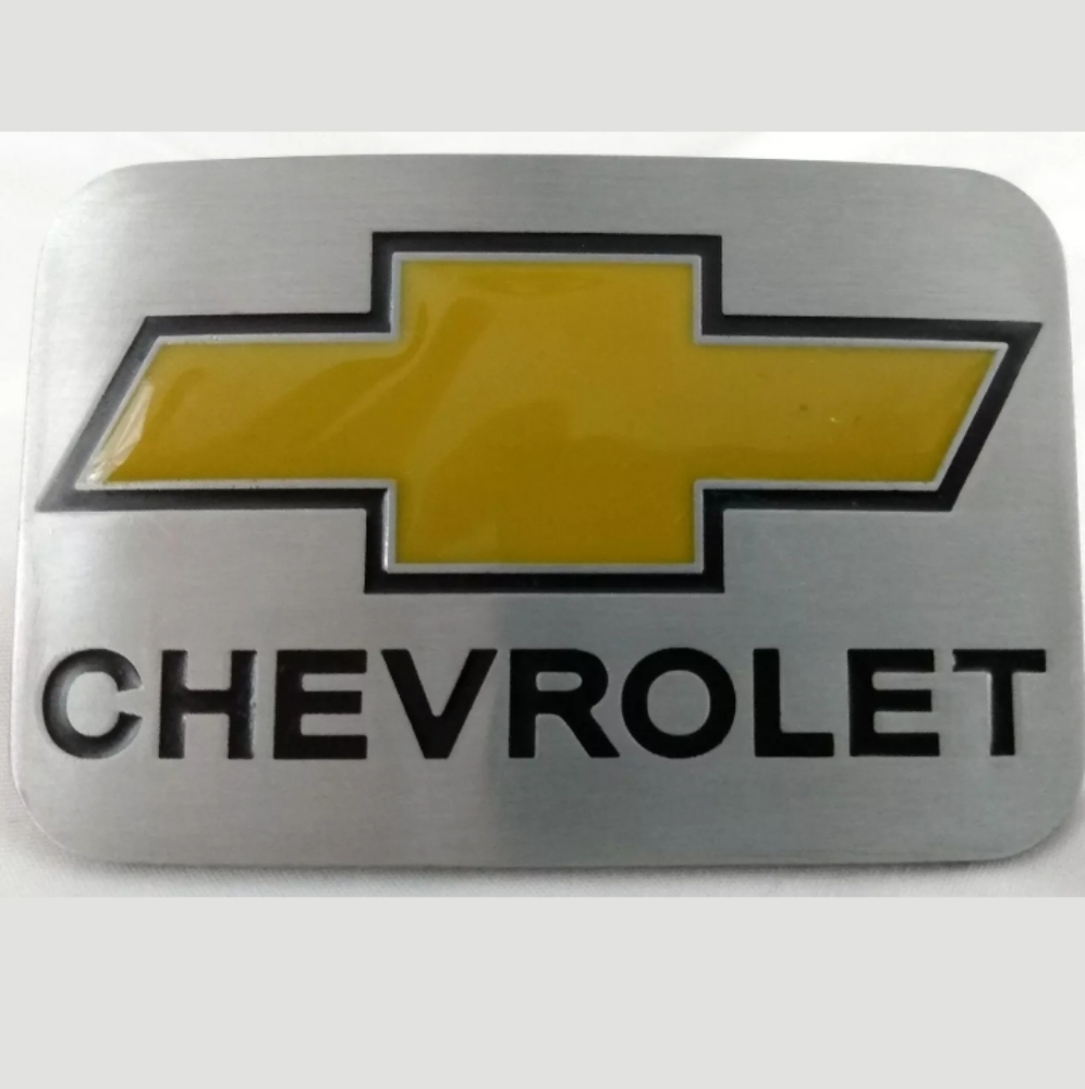Chevrolet Logo Polished Metal Trucker Belt Buckle